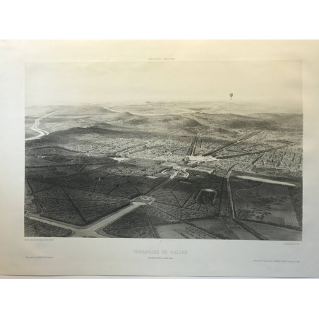 Excursions aeriennes, Versailles en ballon, 1846