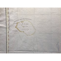 Carte plate de l'ile Necker, Lapérouse  1786