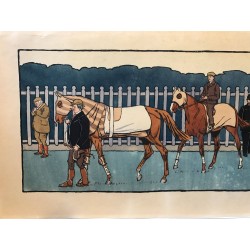 Harry Eliott, frise décorative, au paddock, 1912