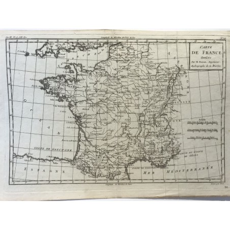 carte de France, Bonne, 1780