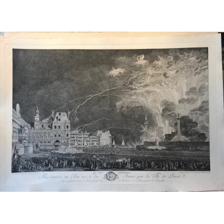 Le feu d' artifice JM MOREAU, 1782