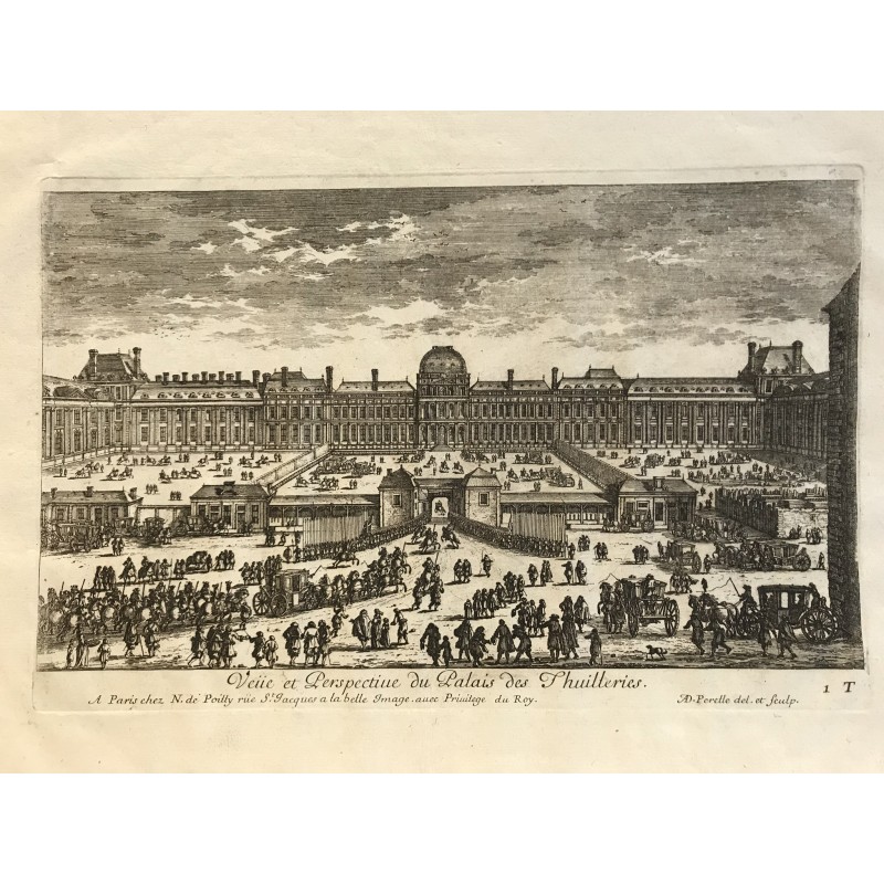 Vue et perspective du Palais des Tuileries.