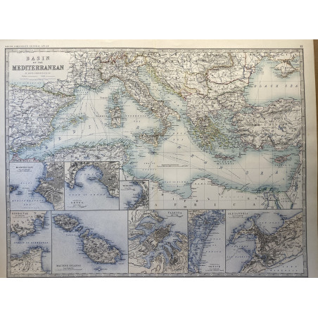 Keith Johnston's General Atlas, Malta, 1895
