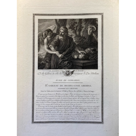 Galerie du Duc d'Orleans, 1786, le sacrifice d'Isaac.