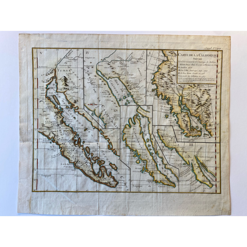 Carte de la Californie, 1770.