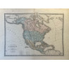 Carte générale de l'Amérique par Brué et Delagrave, 1850.