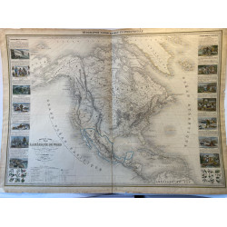 Nouvelle carte illustrée de l'Amérique du Nord, Vuillemin, 1860