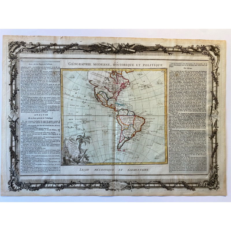 Carte d'Amérique, Brion 1790.