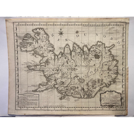 Carte de l'Islande, Bellin 1746-1789.