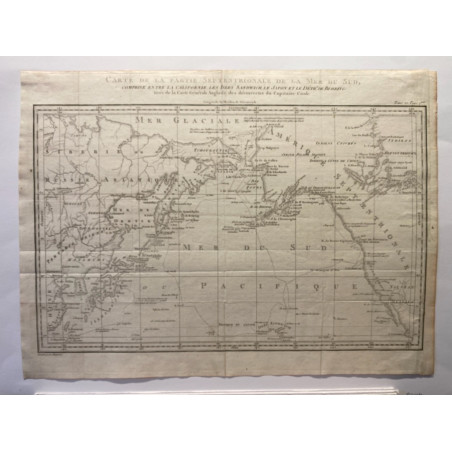 Carte de la partie Septentrionale de la mer du Sud , Bellin 1750.