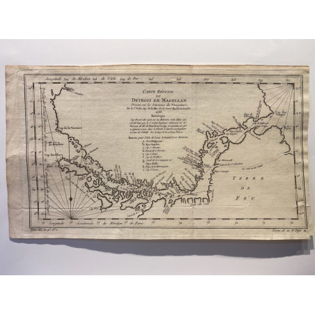 Carte réduite du détroit de Magellan  , Bellin 1760.