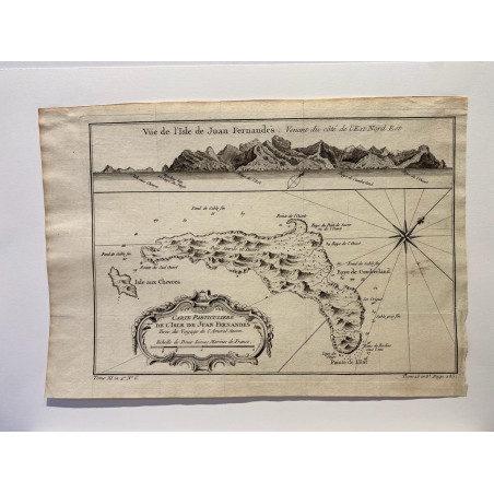 Carte particulière de l'isle de Juan Fernandes , Bellin 1770.