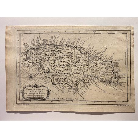 Carte dE l'isle de la Jamaique , Bellin 1758.