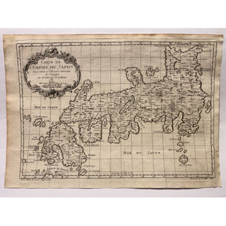 Carte du Japon , Bellin 1752.