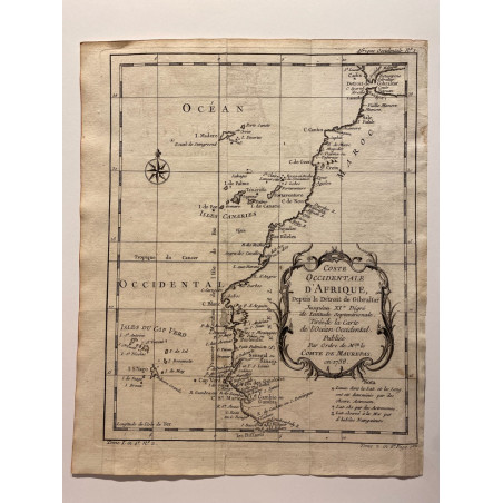 Coste Occidentale d' Afrique , Bellin 1746-1789.