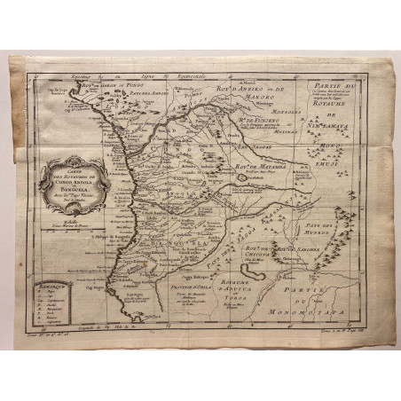 Carte des Royaumes de Congo, angola et Benguela, Bellin 1746-1789.