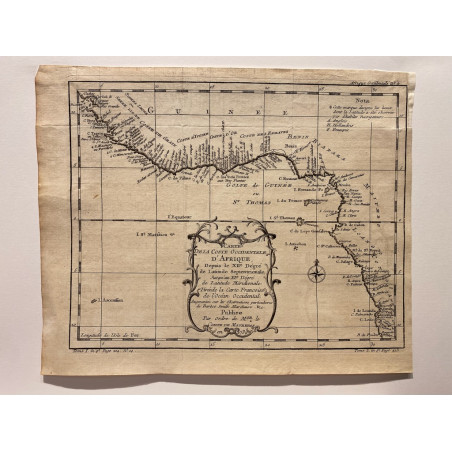 Carte de la coste Occidentale d'Afrique , Bellin 1739.