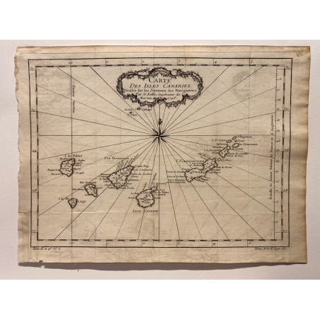 Carte des iles Canaries , Bellin 1746.