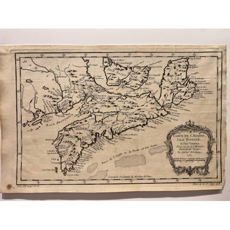 Carte de l'Acadie isle Royale , Bellin 1757.