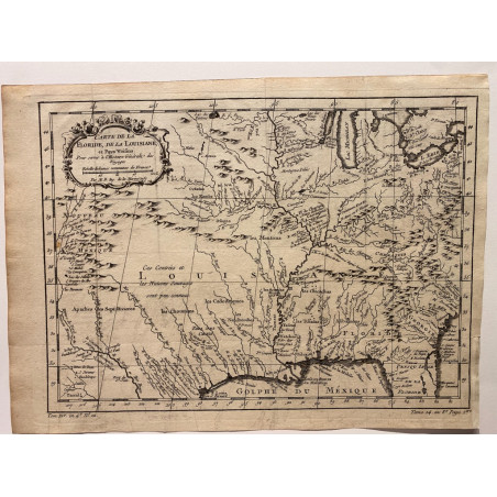 Carte de la Floride, la Louisiane , Bellin 1746-1789.