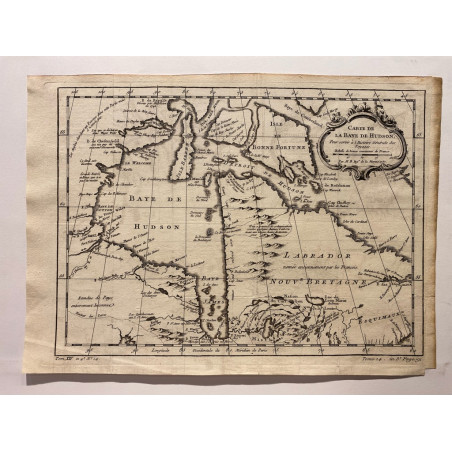 Carte de la baie de Hudson , Bellin 1746-1789.