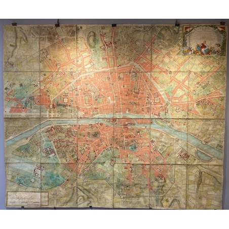 Plan de la ville et fauxbourgs de Paris, Deharme et Desnos 1758.