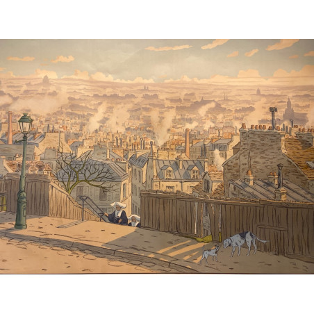 Henri Rivière, les paysages Parisiens, Paris vu de Montmartre.