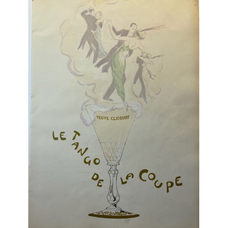 SEM, Tangoville sur mer, 1913, le tango de la coupe, veuve Cliquot.