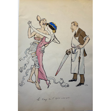 SEM, Tangoville sur mer, 1913, le tango de l'opéré comique.