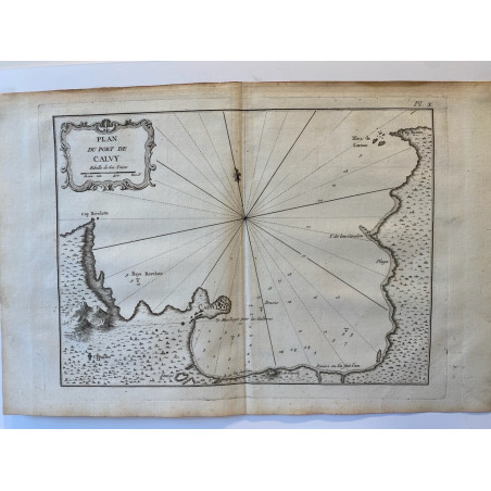 Plan du port de Calvi, Bellin 1769