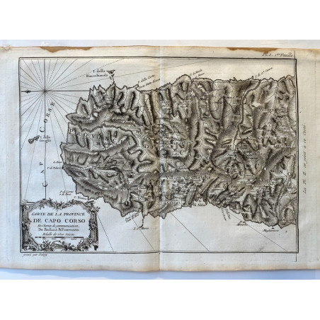 Carte de la province de  Capo Corso, Bellin 1769