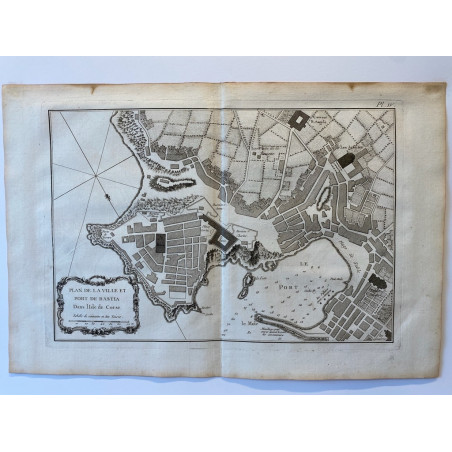 Plan de la ville et port de Bastia, Bellin 1769