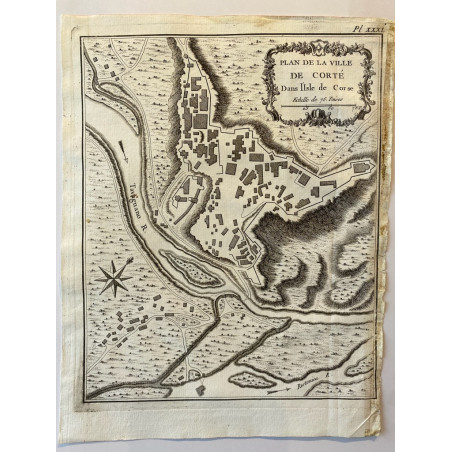 Plan de la ville de Corte, Bellin 1769