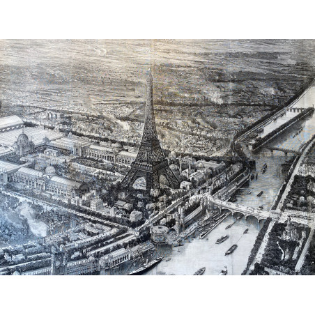 L'exposition Universelle de 1889, panorama du Champs de Mars et du Trocadéro.