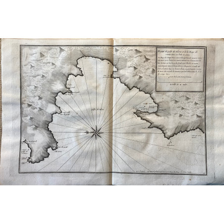 Pilote Ayrouard, 1732, Plan du golfe de Talane et de la baye de Campo Moro, Corse.