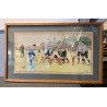 Harry Eliott, le Football Rugby, lithographie et pochoirs date 1901
